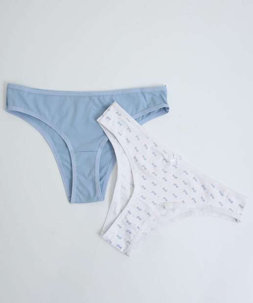 Image_Kit 2 Calcinhas Biquíni Estampa Paz Marisa Branco
