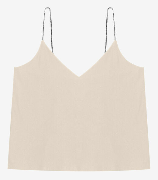 Image_Blusa de Alça Feminina Viscose Creponada Endless Bege