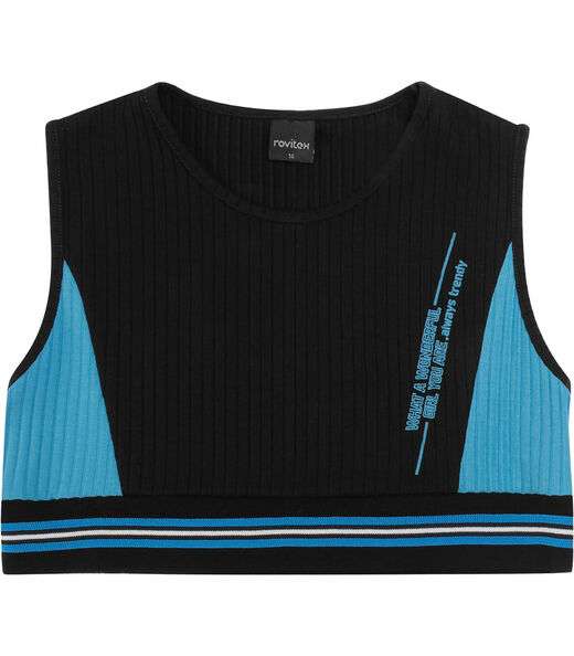 Blusa Cropped Feminino Rovitex Teen Preto