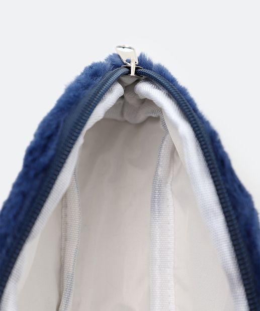 Necessaire Feminina Pelúcia Dinossauro Azul