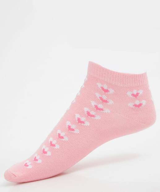 Kit 3 Pares Meias Cano Curto Feminina Estampadas