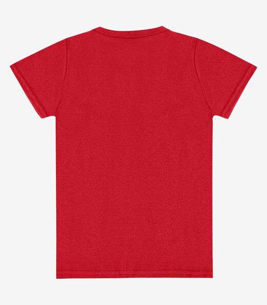 Blusa Infantil Manga Curta Básica Soletex Vermelho