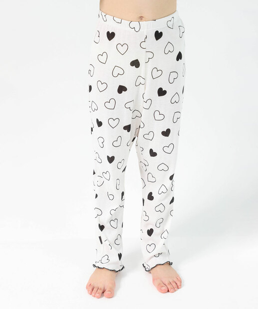 Pijama Infantil Feminino Estampado Branco Marisa Tam 4 a 12