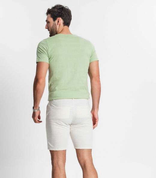 Bermuda Em Moletinho Linho Masculina Diametro Bege