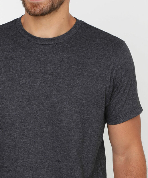 Camiseta Masculina Básica Mescla Marisa Chumbo