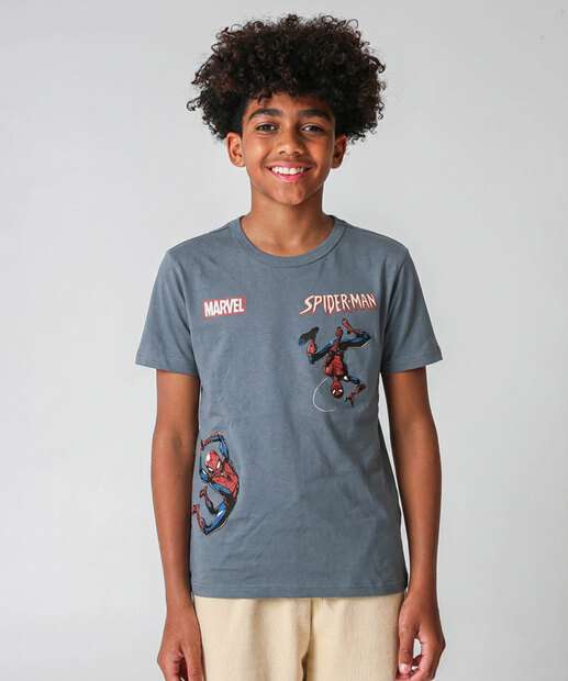 Image_Camiseta Juvenil Homem Aranha Marvel Tam 10 a 16 Azul
