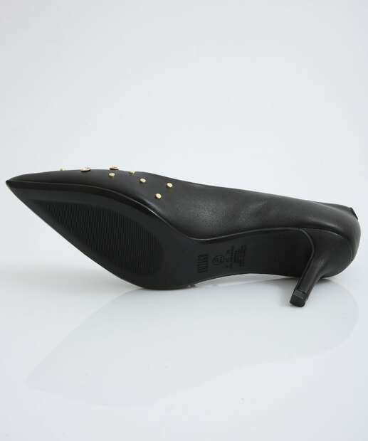 Scarpin Feminino Strass Bico Fino Salto Fino Vizzano