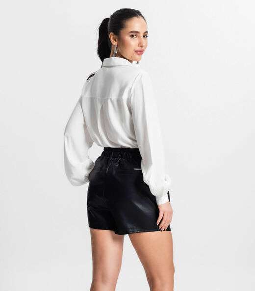 Shorts Feminino Sintético Endless Preto