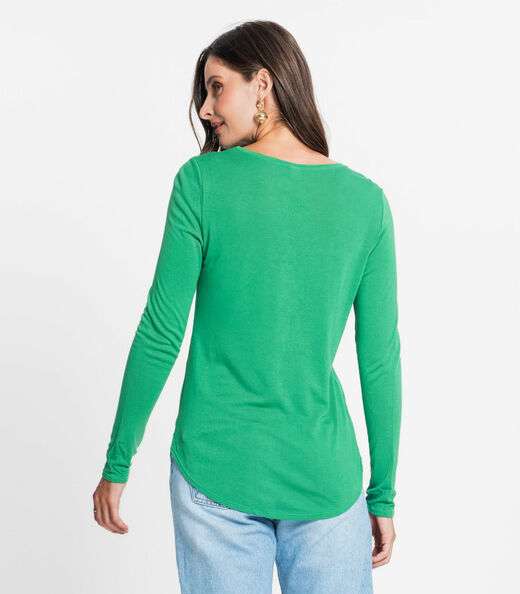 Blusa Feminina Manga Longa Rovitex Verde