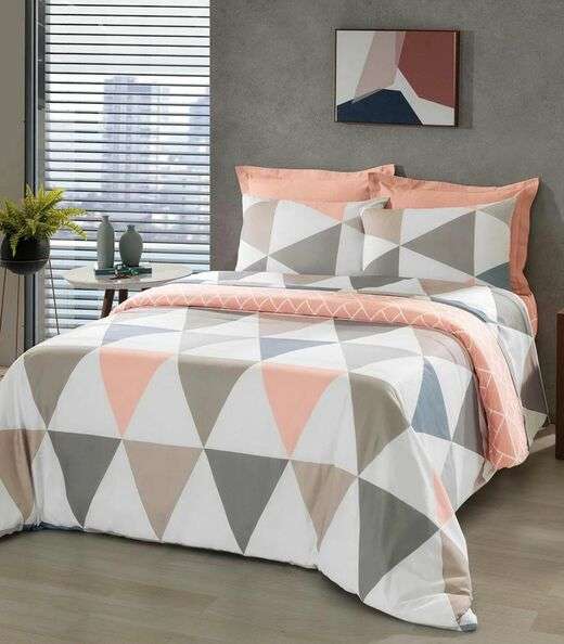 Jogo De Cama 200 Fios Queen 4 Peças Lar E Lazer Branco