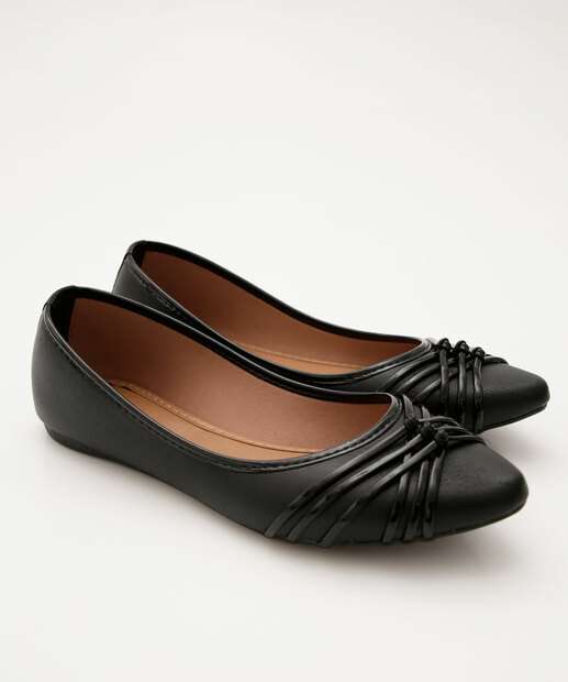 Sapatilha Feminina Tiras Bico Fino 