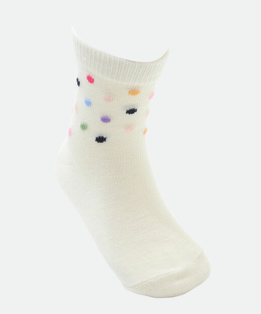 Kit 3 Meias Infantil Estampa Coração Marisa Rosa