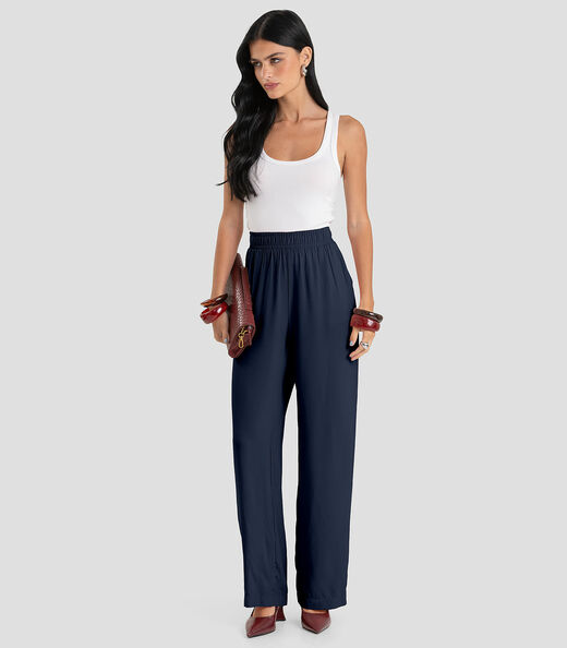Image_Calça Feminina Pantalona em Tecido Dianna Azul