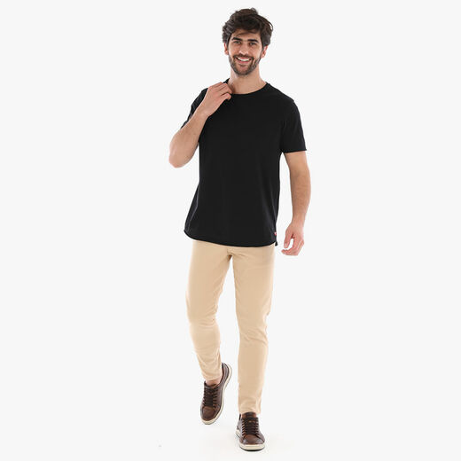 Calça De Sarja Com Bolso