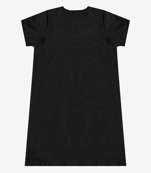 Vestido Feminino Infantil em Molecotton Select Preto