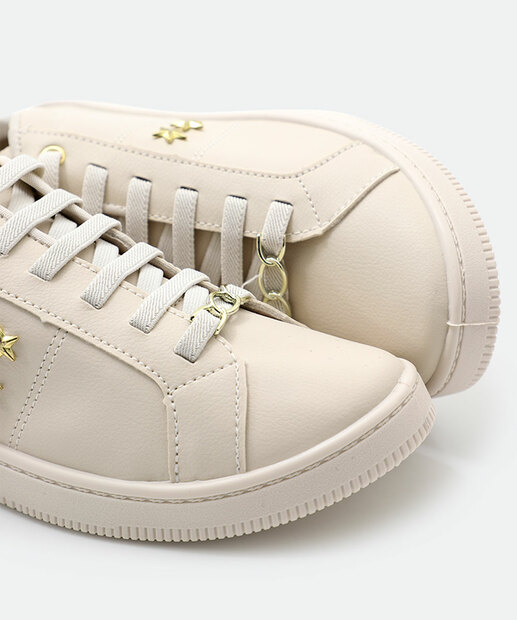 Tênis Casual Feminino Recorte Marisa Off White