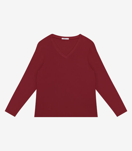 Image_Blusa Manga Longa Visco Tricot Secret Glam Vermelho