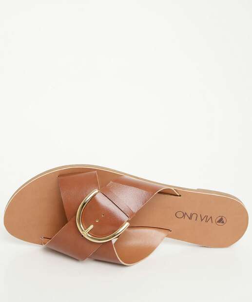 Rasteirinha Feminina Via Uno Caramelo