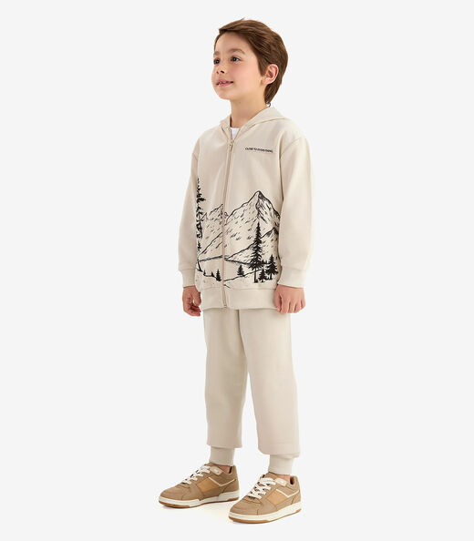 Image_Conjunto Jaqueta Capuz e Calça Moletom Rovi Kids Bege