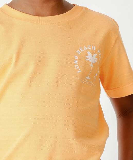 Camiseta Infantil Manga Curta Coqueiro MR Tam 4 a 10