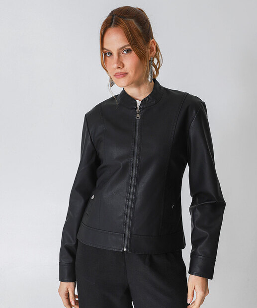 Image_Jaqueta Feminina Básica Bolsos Marisa Preto