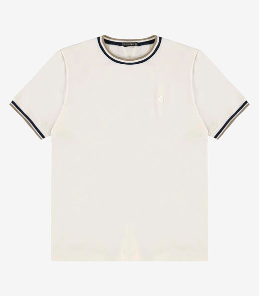 Camiseta Masculina Cotton e Retilinea Diametro Bege