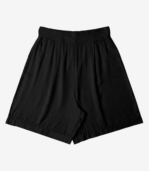 Bermuda Feminina em Viscose Sarjada Pesada Rovitex Preto