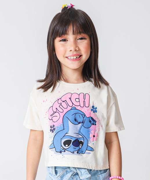 Image_Blusa Infantil Angel E Stitch Disney Tam 4 a 10 Off White