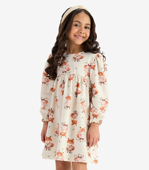 Image_Vestido Manga Longa em Malha Soft Touch Rovi Kids Bege