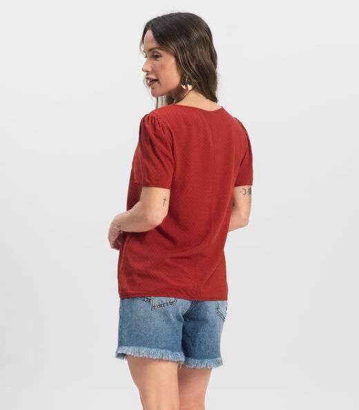 Blusa Feminina Em Viscose Infinita Cor Laranja