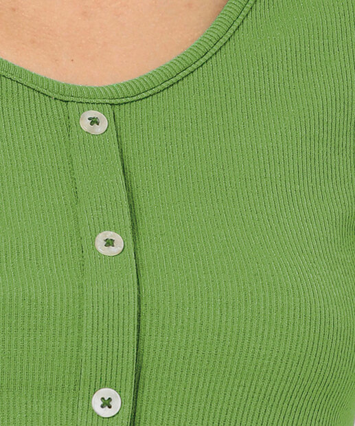 Blusa Cropped Feminina Canelada Botões Marisa