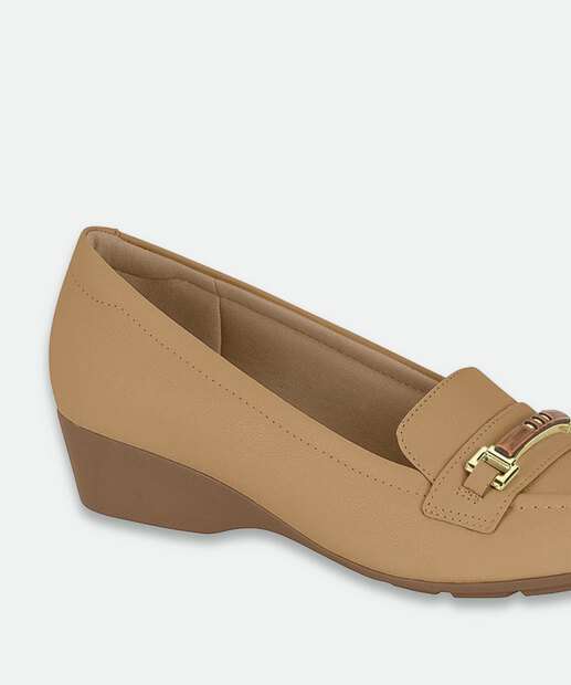 Mocassim Loafer Feminino Modare Bege