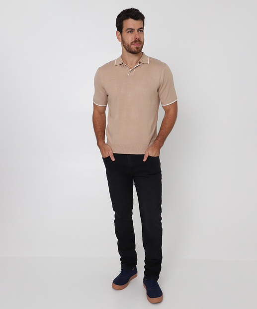 Image_Calça Masculina Jeans Skinny Bolsos Preta