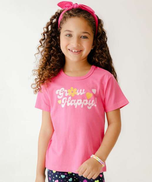 Camiseta Infantil Estampa Frase Marisa Tam 4 a 10