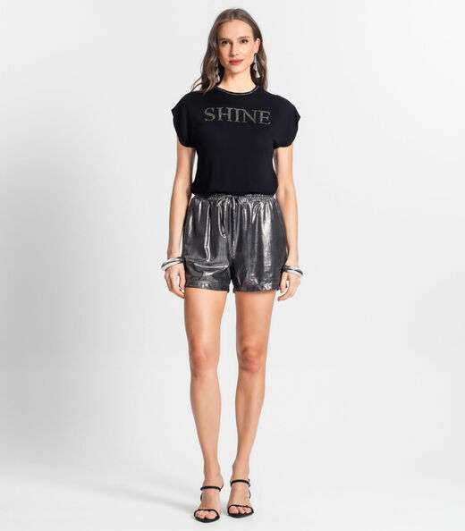 Blusa Feminina Em Visco Tricot Endless Preto