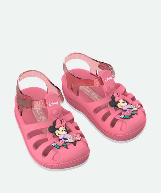 Sandália Infantil Tiras Minnie Disney