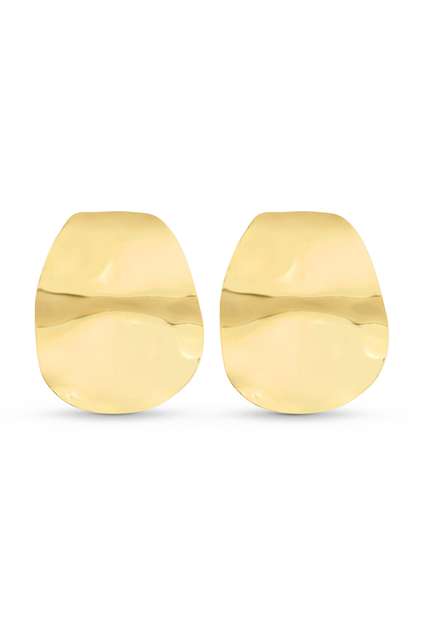 Brinco Semijoia Orgânico Banho Em Ouro 18k