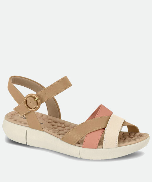 Sandália Feminina Rasteira Tiras Ultra Conforto