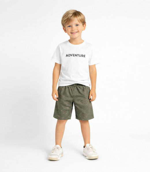Conjunto Infantil Camiseta Com Bermuda Select Branco