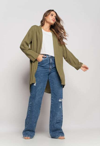 Image_Kimono Manga Longa Viscolinho Verde Salvatore Fashion