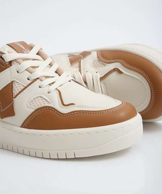 Tênis Casual Feminino Recortes Vizzano