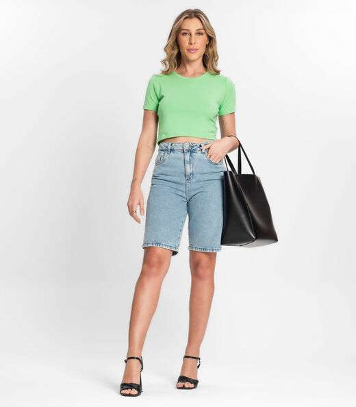 Blusa Feminina Em Cotton Leve Endless Verde