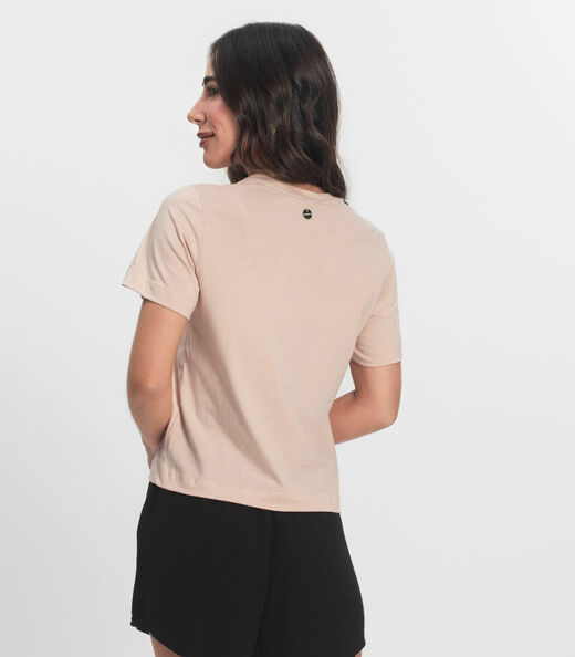 T- Shirt Feminina Manga Curta Endless Rosa