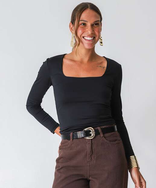 Image_Blusa Feminina Lisa Manga Longa Marisa Preto