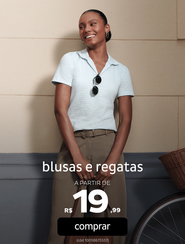 Blusas e Regatas a partir de R$19,99