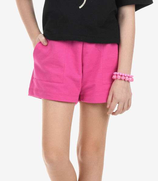 Conjunto Blusa com Shorts Meia Malha Rovi Kids Preto