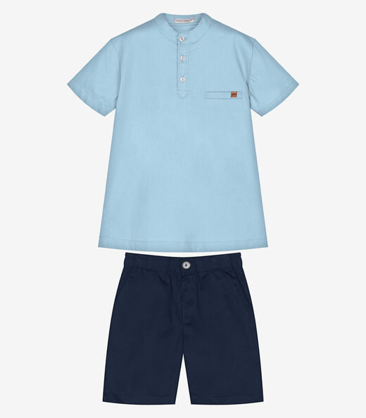 Image_Conjunto Infantil Camisa Com Bermuda Trick Nick Azul