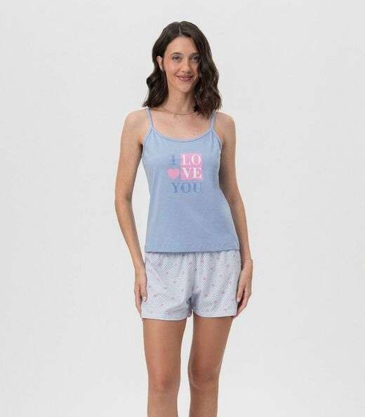 Image_Short Doll Alcinha Estampada Mensageira Da Paz Azul