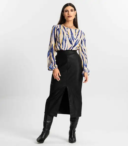 Blusa Feminina Manga Longa Endless Bege