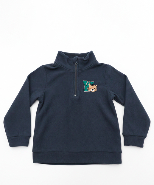 Conjunto Infantil Fleece Tigre MR Tam 1 a 3 Azul